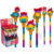 Pen, Rainbow Fidget Pop Toy, ca. 22 cm, 4 ass., made of plastic & silicon, 24 pcs. per display