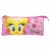 TWEETY Triple Pencil Case Pink Flow